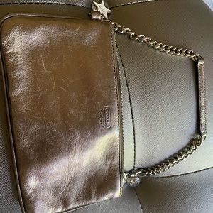 Coach Bronze Wristlet EUC